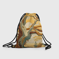 Мешок для обуви Дерево в японском стиле