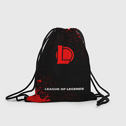 Рюкзак-мешок League of Legends - red gradient по-центру, цвет: 3D-принт