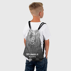 Рюкзак-мешок Stumble Guys - grey gradient по-центру, цвет: 3D-принт — фото 2