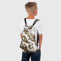 Рюкзак-мешок Растения против зомби в бежевых тонах, цвет: 3D-принт — фото 2