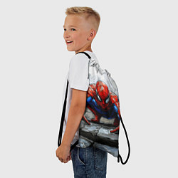 Рюкзак-мешок Человек-паук палзет на стене, цвет: 3D-принт — фото 2