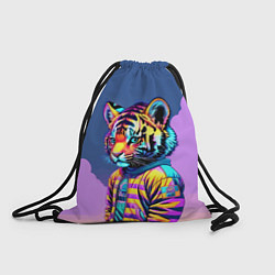 Рюкзак-мешок Cool tiger cub - pop art, цвет: 3D-принт