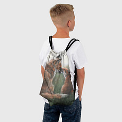 Рюкзак-мешок Лиса с лисёнком, цвет: 3D-принт — фото 2