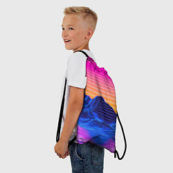 Рюкзак-мешок Неоновый закат, цвет: 3D-принт — фото 2