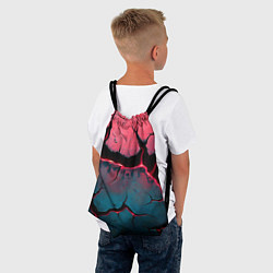 Рюкзак-мешок Объемные разломы текстура, цвет: 3D-принт — фото 2