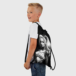 Рюкзак-мешок Барби - киберпанк нейроарт, цвет: 3D-принт — фото 2