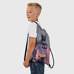 Рюкзак-мешок Бэтмен с розовым плащом, цвет: 3D-принт — фото 2