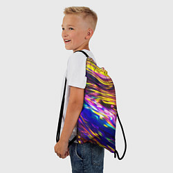 Рюкзак-мешок Неоновые полосы текстура, цвет: 3D-принт — фото 2