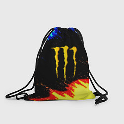 Рюкзак-мешок Monster energy огненные краски, цвет: 3D-принт