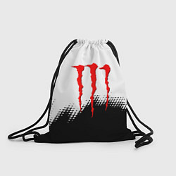 Мешок для обуви Monster energy чёрно белые краски