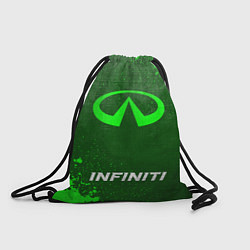 Рюкзак-мешок Infiniti - green gradient по-центру, цвет: 3D-принт