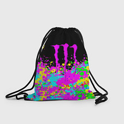 Рюкзак-мешок Monster energy краски неоновые, цвет: 3D-принт