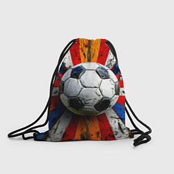 Рюкзак-мешок Футбольный мяч в ярких линиях, цвет: 3D-принт