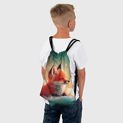 Рюкзак-мешок Милый лисенок спит на облаке, цвет: 3D-принт — фото 2