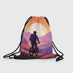 Мешок для обуви Велосипедист в малиновом закате