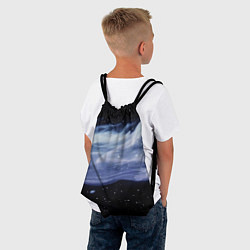 Рюкзак-мешок Синяя волна в космосе - текстура, цвет: 3D-принт — фото 2
