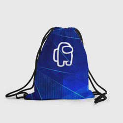 Рюкзак-мешок Among Us blue poly, цвет: 3D-принт