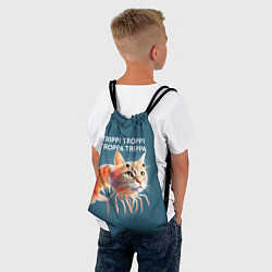 Рюкзак-мешок Trippi troppi troppa trippa - brainrot cat meme, цвет: 3D-принт — фото 2