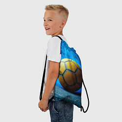 Рюкзак-мешок Гандбольный мяч синий дым, цвет: 3D-принт — фото 2