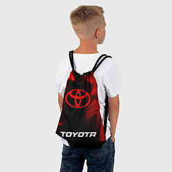Рюкзак-мешок Toyota - red gradient по-центру, цвет: 3D-принт — фото 2
