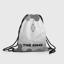 Рюкзак-мешок The Sims - white gradient по-центру, цвет: 3D-принт