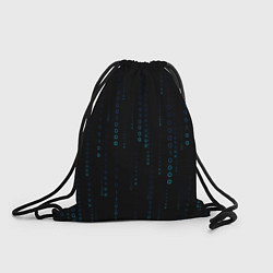 Рюкзак-мешок Color black blue, цвет: 3D-принт