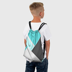 Рюкзак-мешок Color black blue, цвет: 3D-принт — фото 2