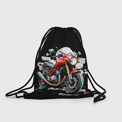 Рюкзак-мешок Red Moto, цвет: 3D-принт