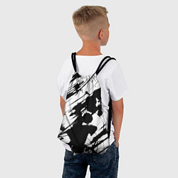 Рюкзак-мешок Брызги и штрихи черной краски, цвет: 3D-принт — фото 2