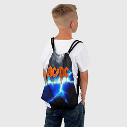 Рюкзак-мешок ACDC логотип из лавы на молнии, цвет: 3D-принт — фото 2