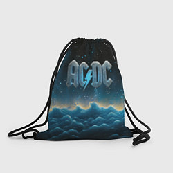 Рюкзак-мешок ACDC логотип ледяной с молнией, цвет: 3D-принт