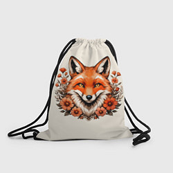 Мешок для обуви Japanese fox in flowers
