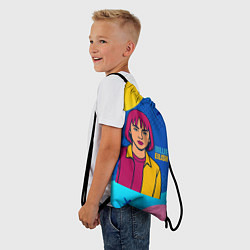 Рюкзак-мешок Билли Айлиш разноцветный рисунок, цвет: 3D-принт — фото 2
