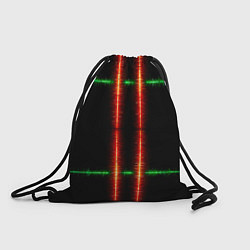 Мешок для обуви Color black green red lines