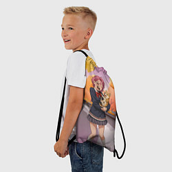 Рюкзак-мешок Сиратори Айра Дандадан с щенком, цвет: 3D-принт — фото 2