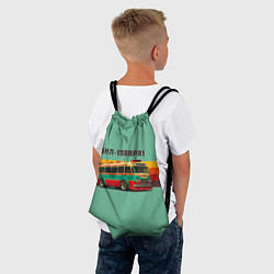 Рюкзак-мешок Ретро автобус ЗИЛ 158ВРА1 поп-арт, цвет: 3D-принт — фото 2