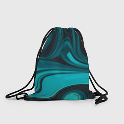 Рюкзак-мешок Мраморный малахитовый узор из изумрудных разводов, цвет: 3D-принт