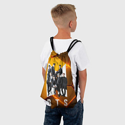 Рюкзак-мешок BTS объемные оранжевые плиты, цвет: 3D-принт — фото 2