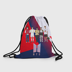 Рюкзак-мешок BTS геометрический фон, цвет: 3D-принт