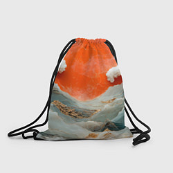 Рюкзак-мешок Японский пейзаж абстракция, цвет: 3D-принт