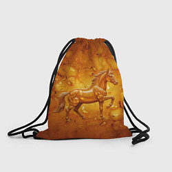 Рюкзак-мешок Лошадь из желтого янтаря, цвет: 3D-принт