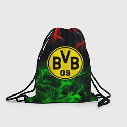 Рюкзак-мешок Borussia красно зеленый огонь, цвет: 3D-принт