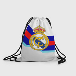 Рюкзак-мешок Real Madrid текстура полосы, цвет: 3D-принт