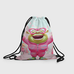 Рюкзак-мешок Маленький Шрек в розовом, цвет: 3D-принт