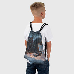 Рюкзак-мешок Всадник на лошади в снежную бурю, цвет: 3D-принт — фото 2