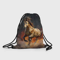 Рюкзак-мешок Лошадь нарисованная красками, цвет: 3D-принт