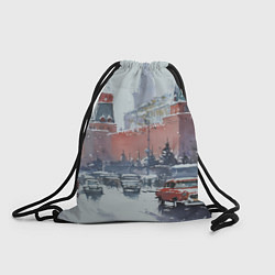 Рюкзак-мешок Старинная Москва - новый год, цвет: 3D-принт