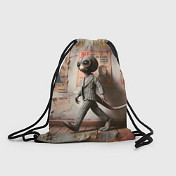 Рюкзак-мешок Пришелец в костюме в полосочку, цвет: 3D-принт