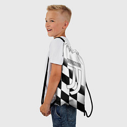 Рюкзак-мешок Ювентус клетка краски, цвет: 3D-принт — фото 2