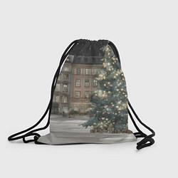 Рюкзак-мешок Елка во дворе, цвет: 3D-принт